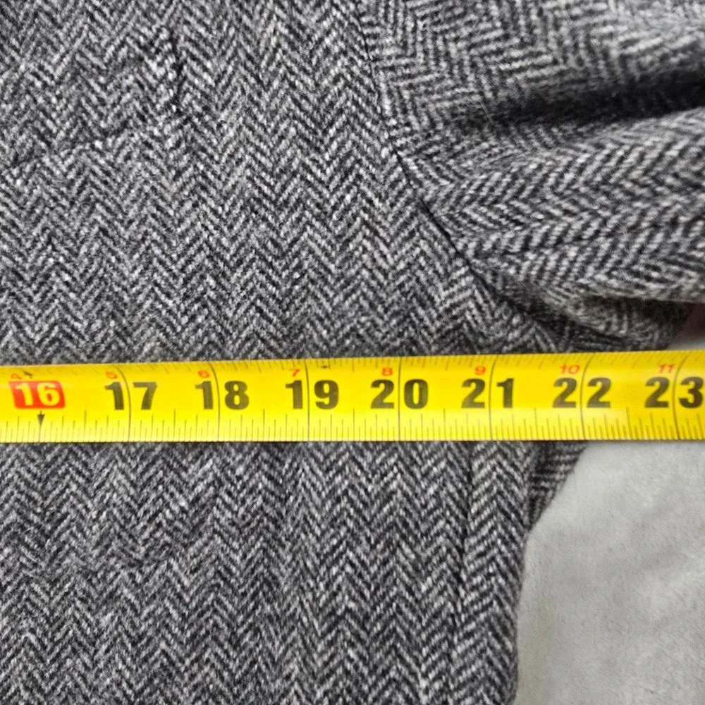 Relwen Size Medium Sweatshirt Trap Blazer Gray Herringbone Wool Jacket NEW - Picture 5 of 8